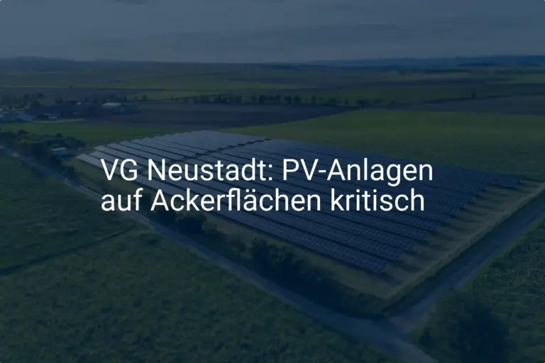 Neustadt Pfalz: Kritik an PV-Anlagen auf wertvollen Ackerflächen