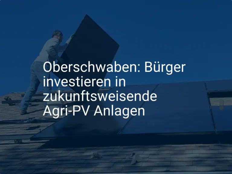Oberschwaben: Bürger investieren in zukunftsweisende Agri-PV Anlagen