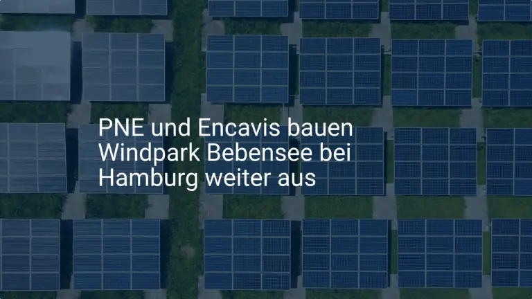 PNE und Encavis bauen Windpark Bebensee bei Hamburg weiter aus