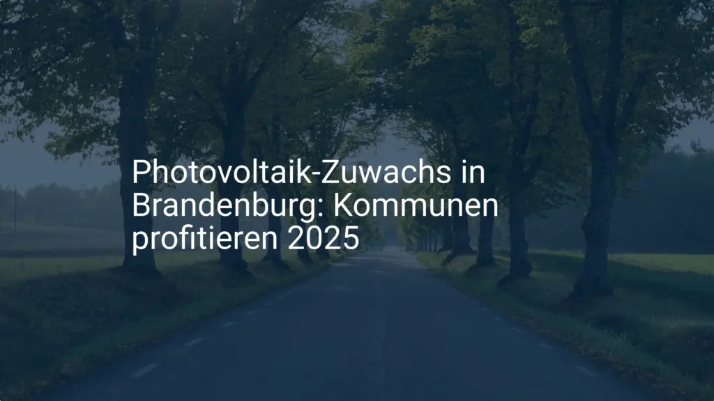 Photovoltaik-Boom in Brandenburg: Förderung für Kommunen bis 2025