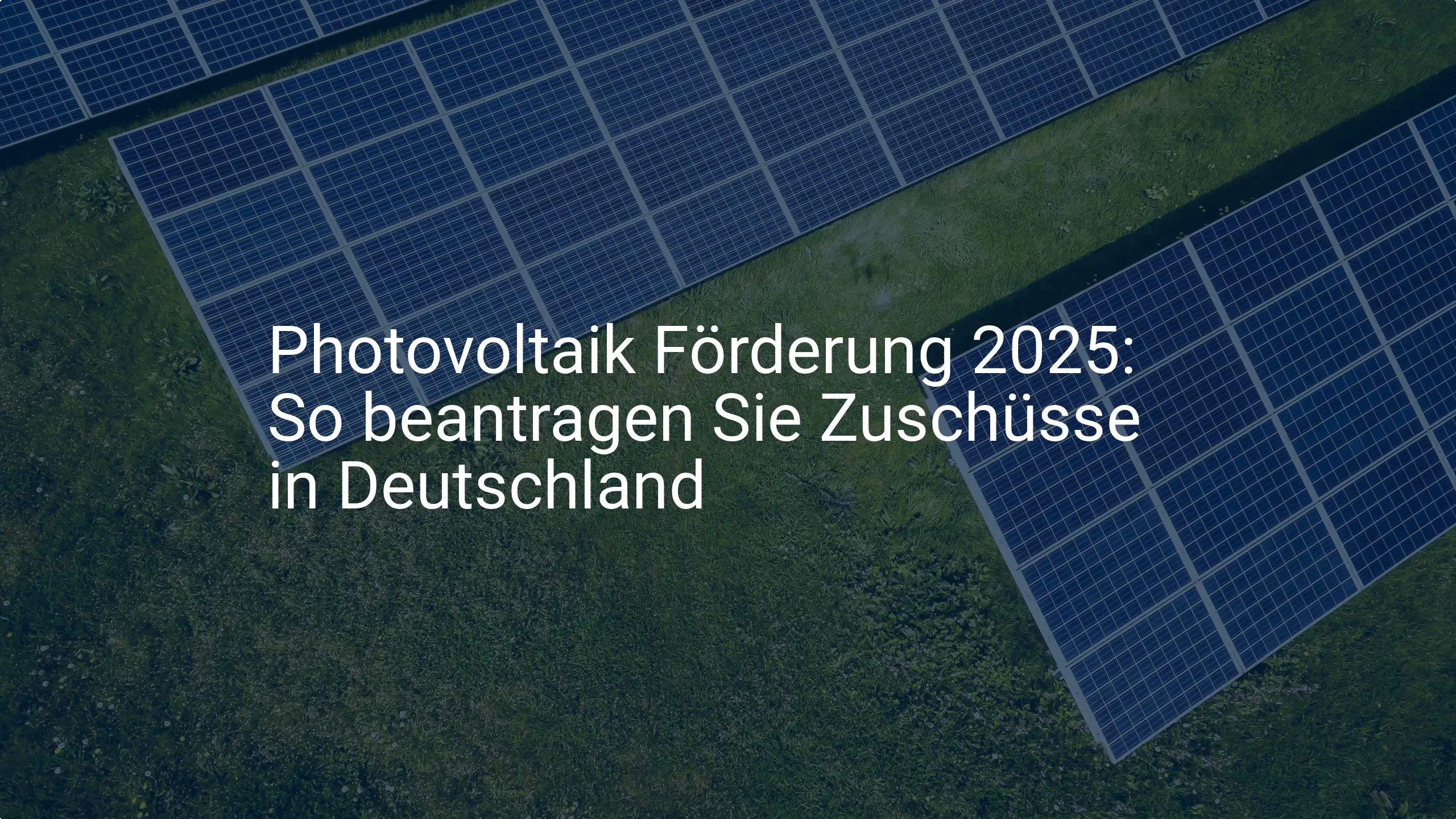 Photovoltaik Förderung 2025: So beantragen Sie Zuschüsse in Deutschland