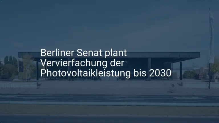 Photovoltaik-Offensive: Berlins Ausbau-Ziele bis 2030 im Detail