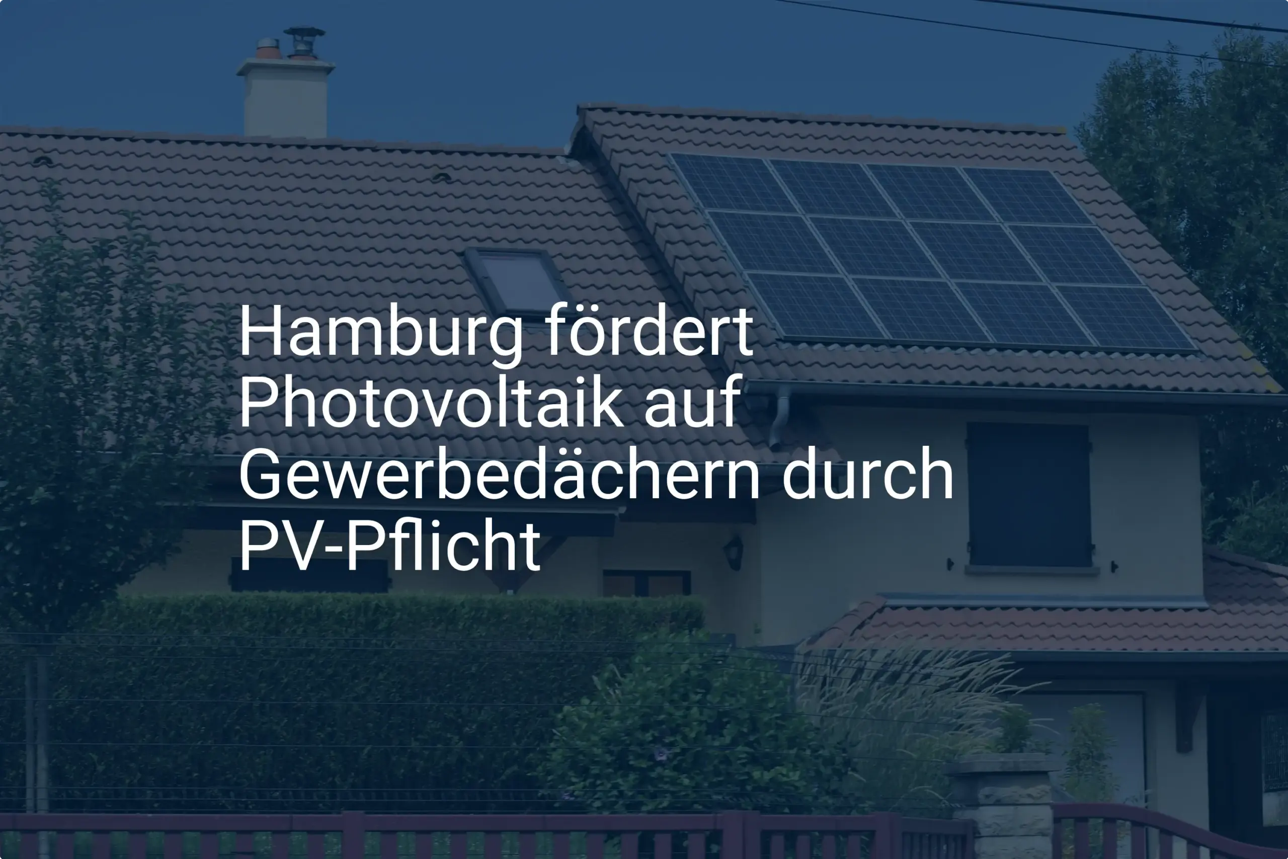 Photovoltaik Pflicht für Hamburgs Gewerbedächer: Förderung beschlossen