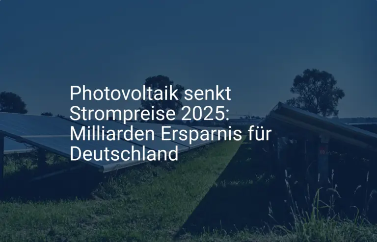 Photovoltaik: So stark sinken die Strompreise in Deutschland bis 2025