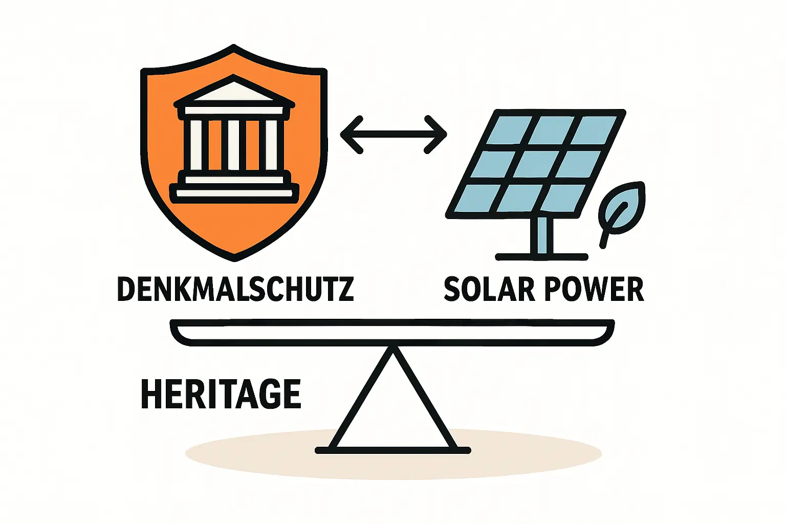 Ein historisches Gebäude mit dezent integrierten Solarmodulen auf dem Dach, die kaum auffallen.