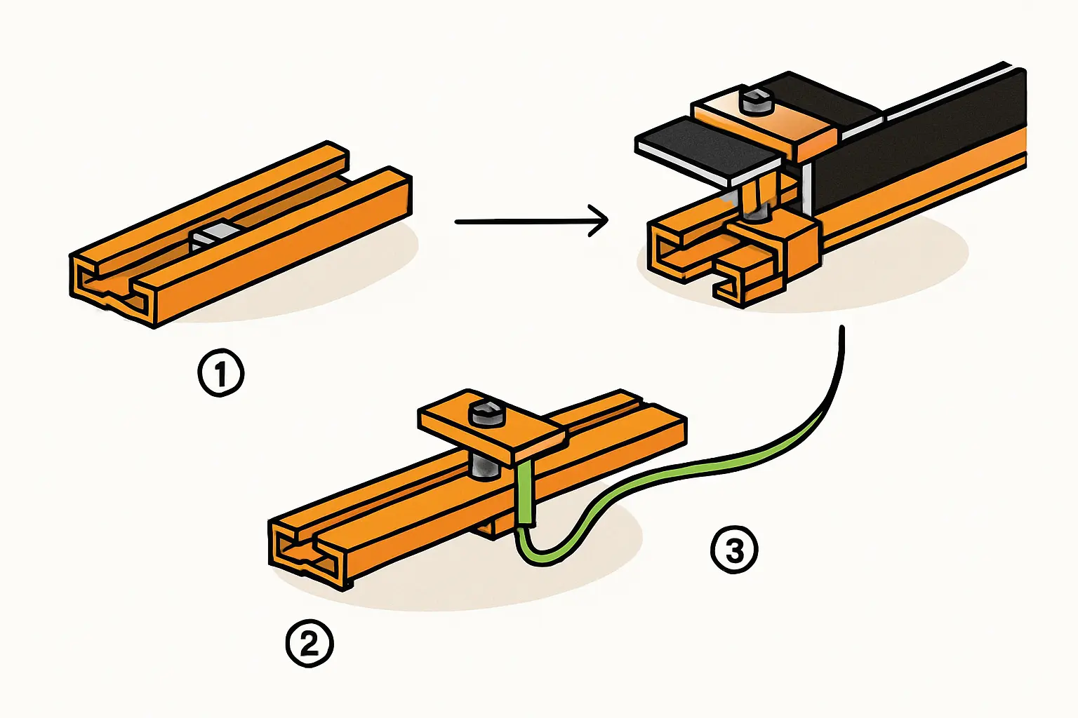 Blitzschutz am Photovoltaik-Montagesystem