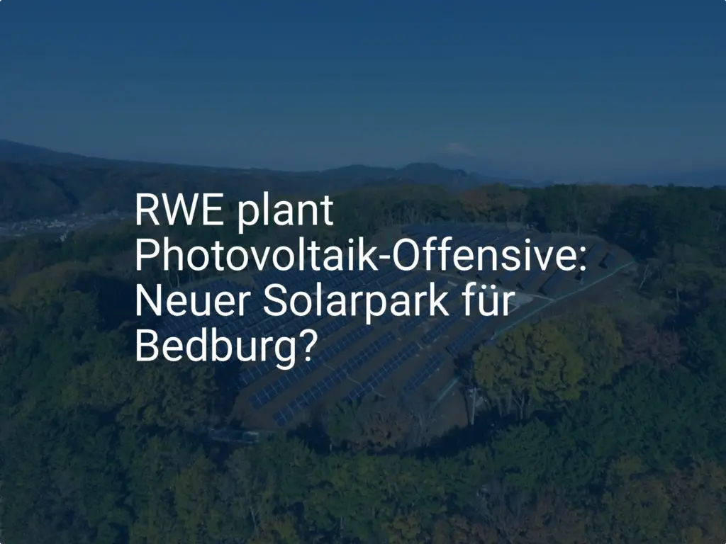 RWE plant Photovoltaik-Offensive: Neuer Solarpark für Bedburg?