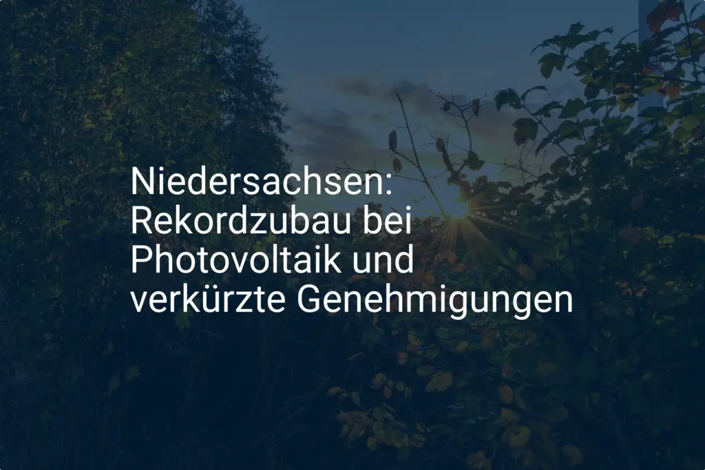 Rekordzubau: Photovoltaik in Niedersachsen dank Genehmigung beschleunigt