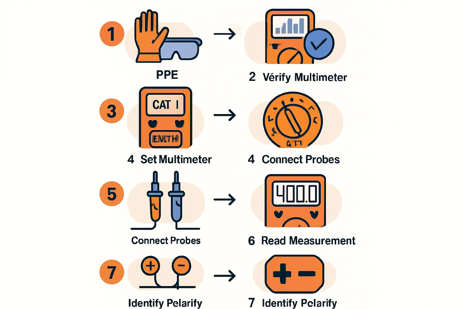 Nahaufnahme der Messspitzen eines hochwertigen Multimeters an den MC4-Steckern eines PV-Strings