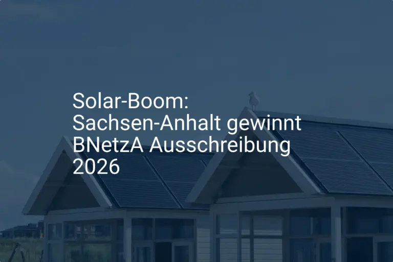 Solar-Boom: Sachsen-Anhalt gewinnt BNetzA Ausschreibung 2026