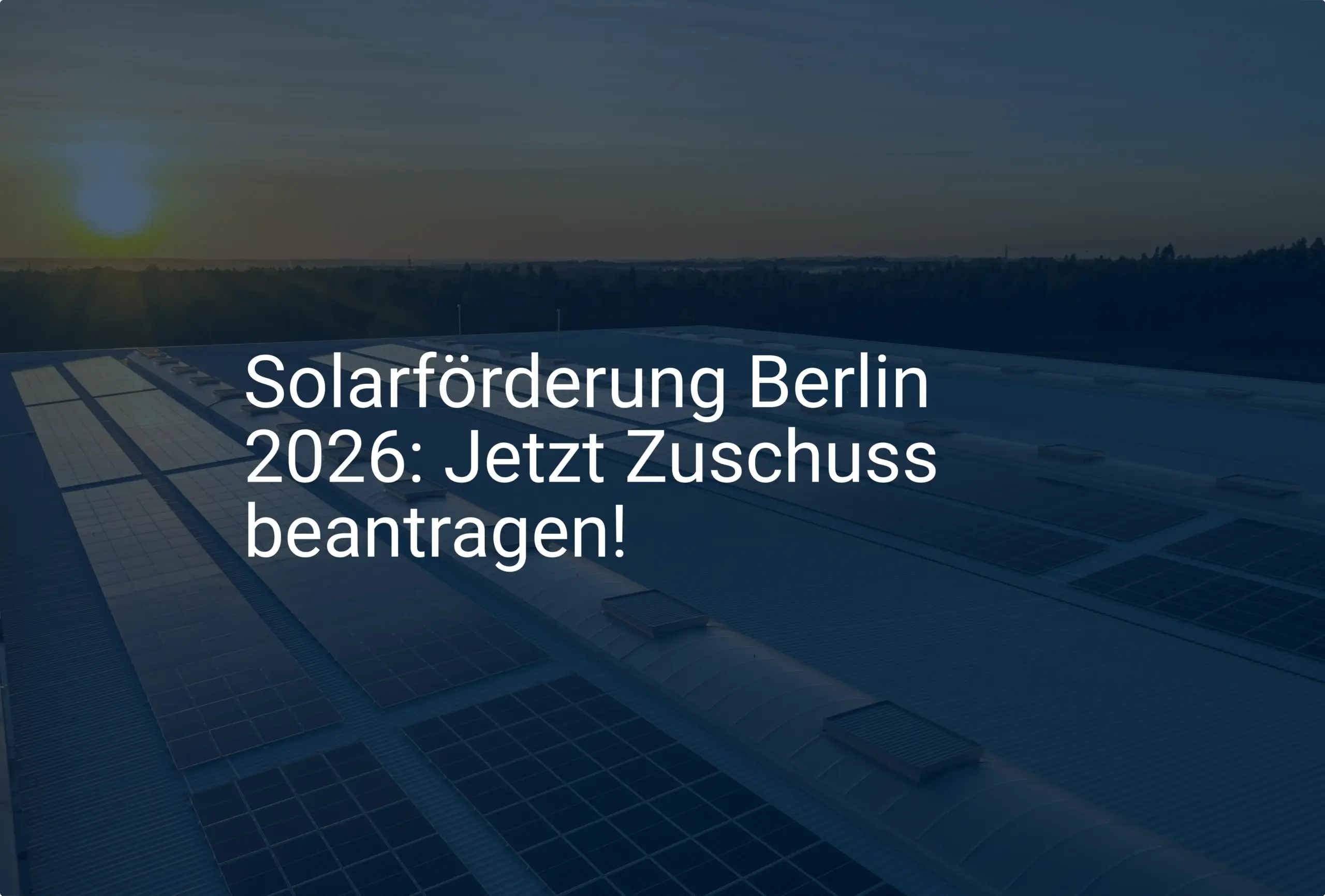 Solarförderung Berlin 2026: Jetzt Zuschuss beantragen!
