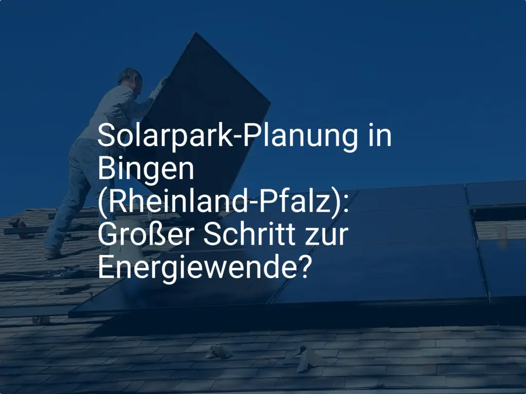 Solarpark-Planung in Bingen (Rheinland-Pfalz): Großer Schritt zur Energiewende?