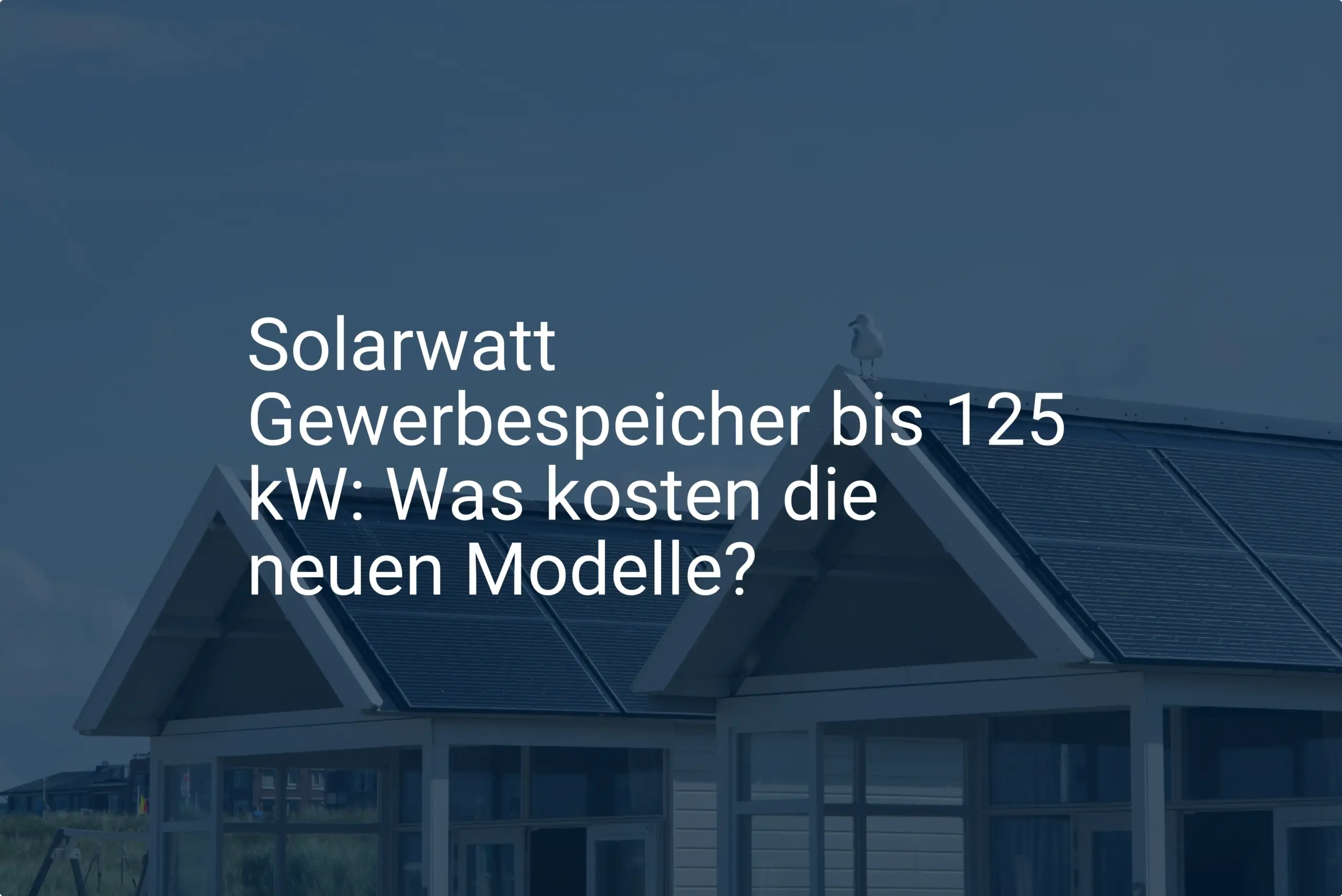 Solarwatt Gewerbespeicher bis 125 kW: Was kosten die neuen Modelle?
