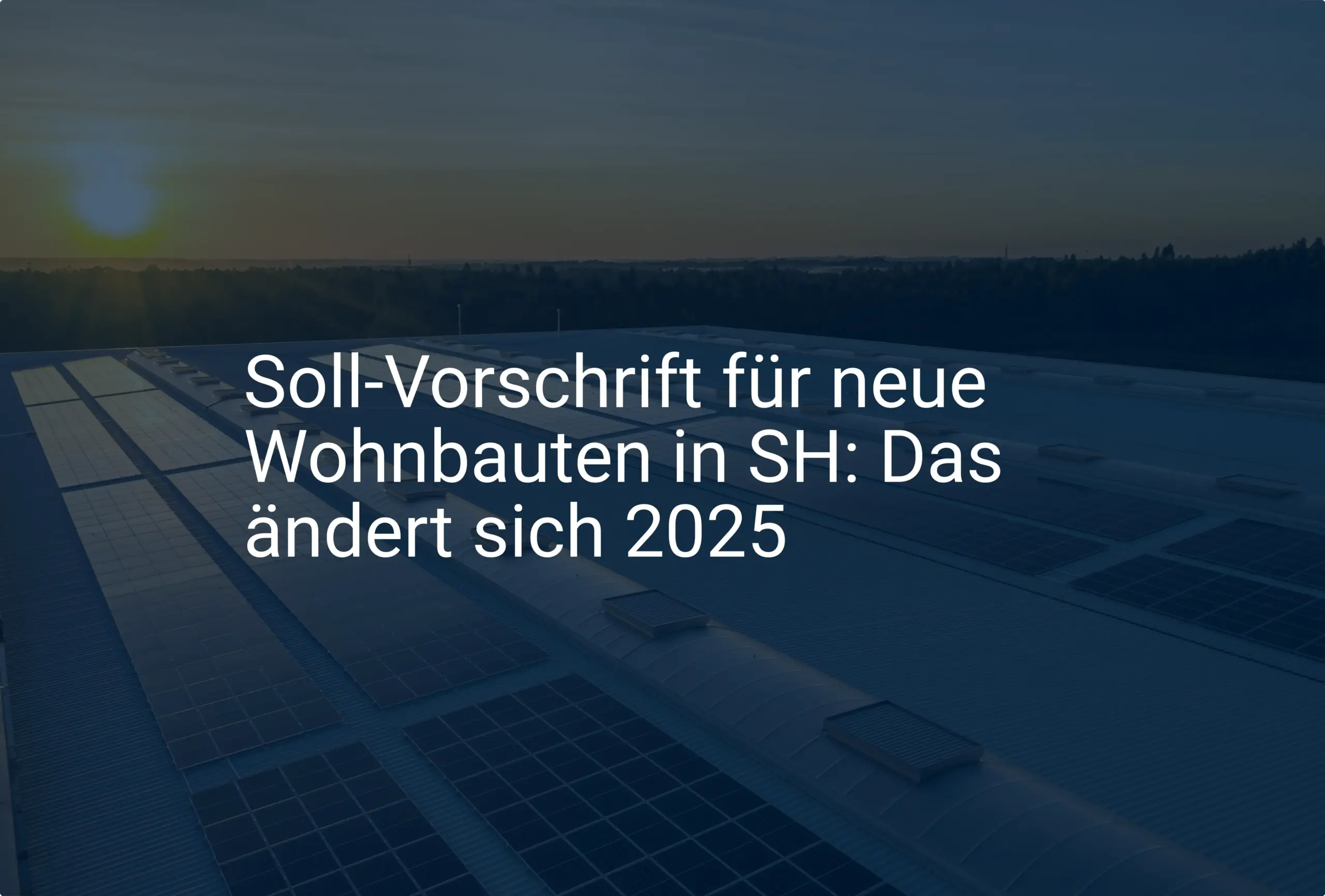 Soll-Vorschrift für neue Wohnbauten in SH: Das ändert sich 2025