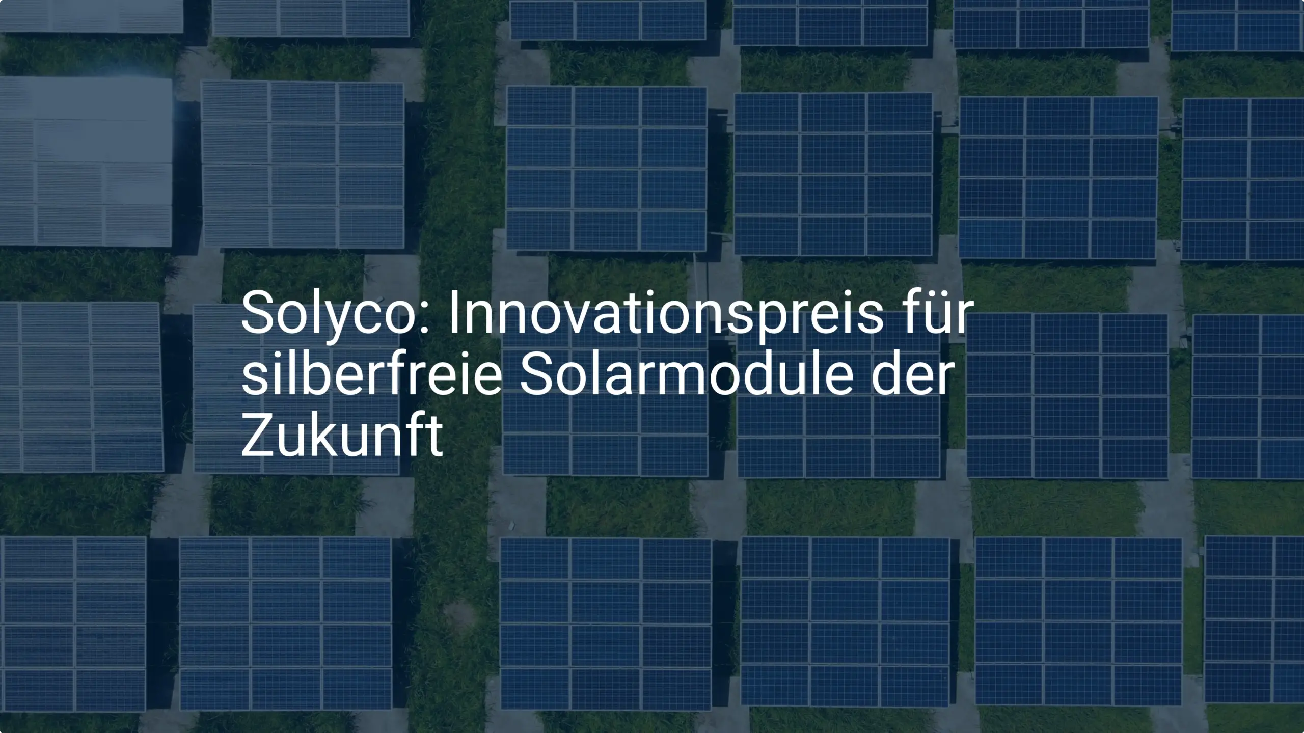 Solyco: Innovationspreis für silberfreie Solarmodule der Zukunft