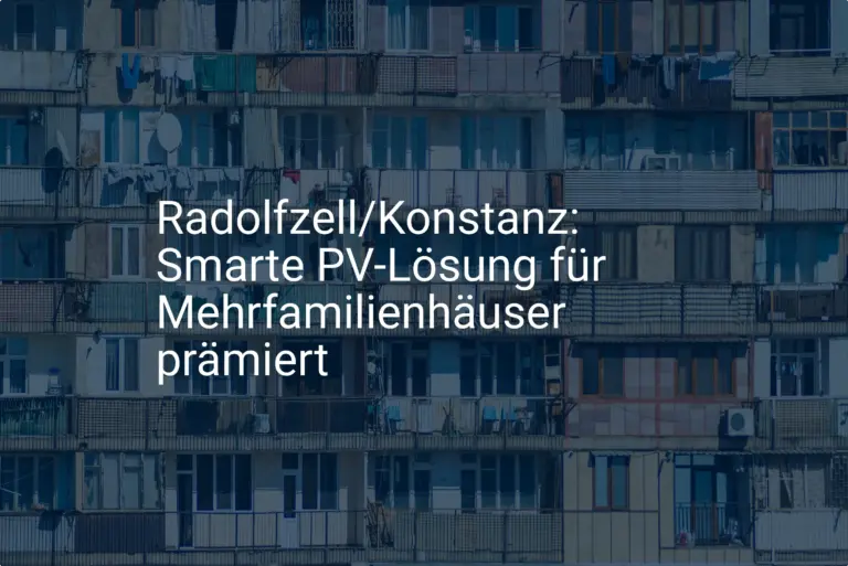 StartGreen Award für smarte PV Lösung im Mehrfamilienhaus am Bodensee