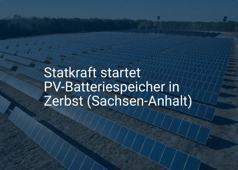 Statkraft startet PV-Batteriespeicher in Zerbst (Sachsen-Anhalt)
