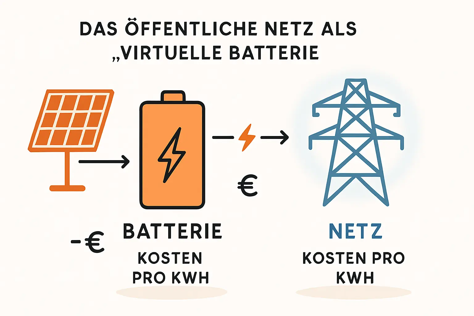 Das öffentliche Stromnetz als Speicher: Günstiger als jede Batterie?
