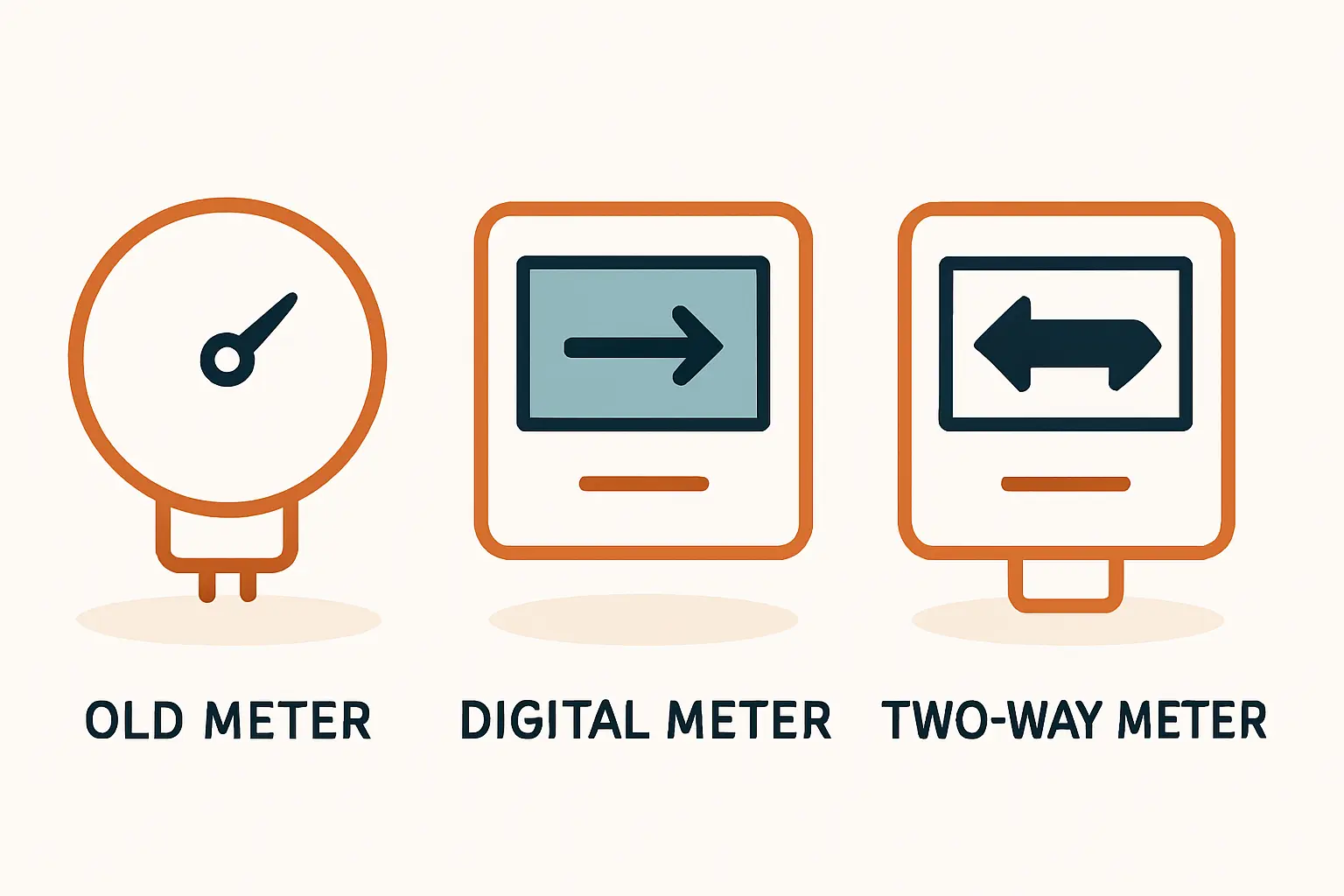 Klassischer Ferraris-Zähler mit Drehscheibe