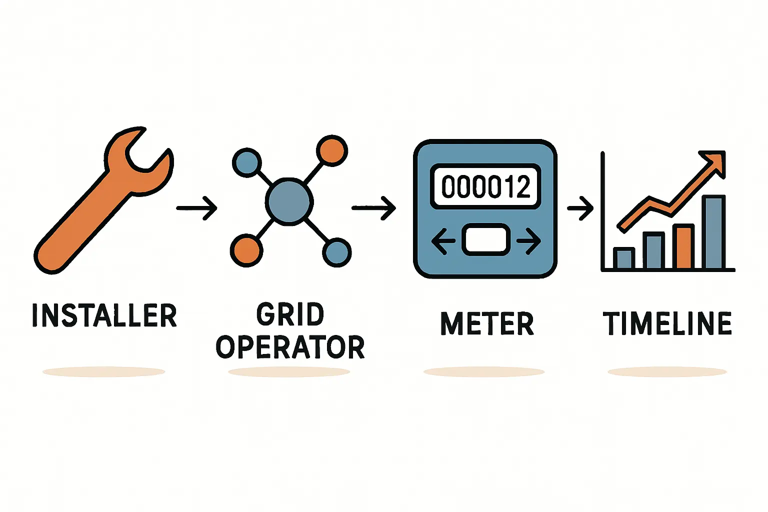 Moderner digitaler Zweirichtungszähler mit Anzeige