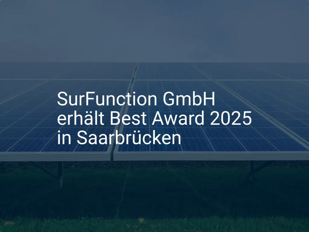 SurFunction GmbH erhält Best Award 2025 in Saarbrücken