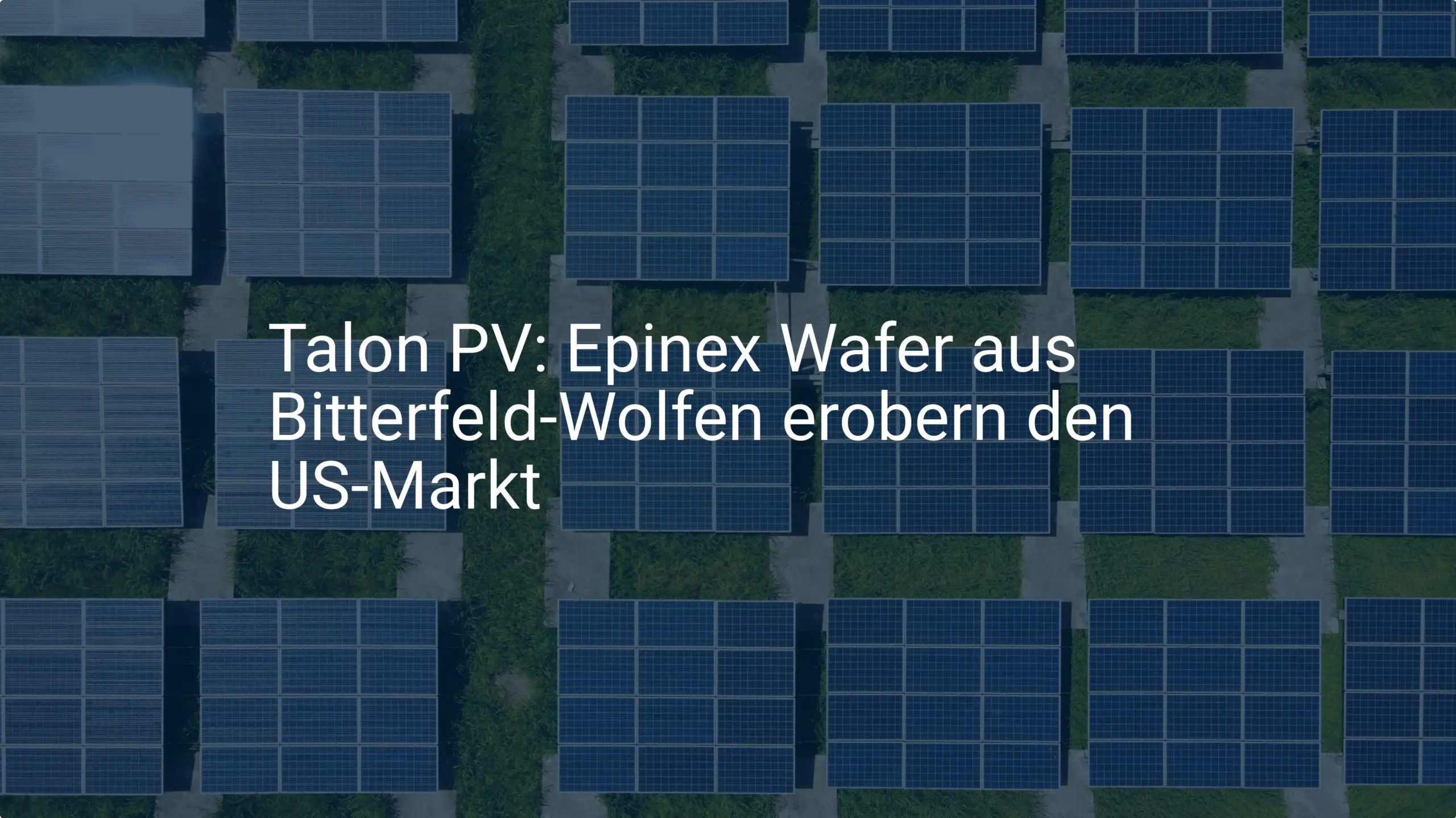 Talon PV: Epinex Wafer aus Bitterfeld-Wolfen erobern den US-Markt