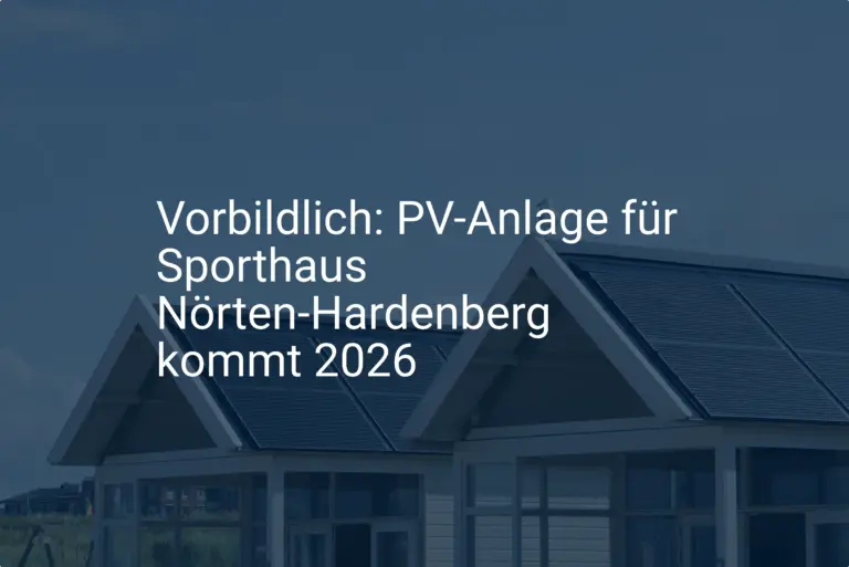 Vorbildlich: PV-Anlage für Sporthaus Nörten-Hardenberg kommt 2026