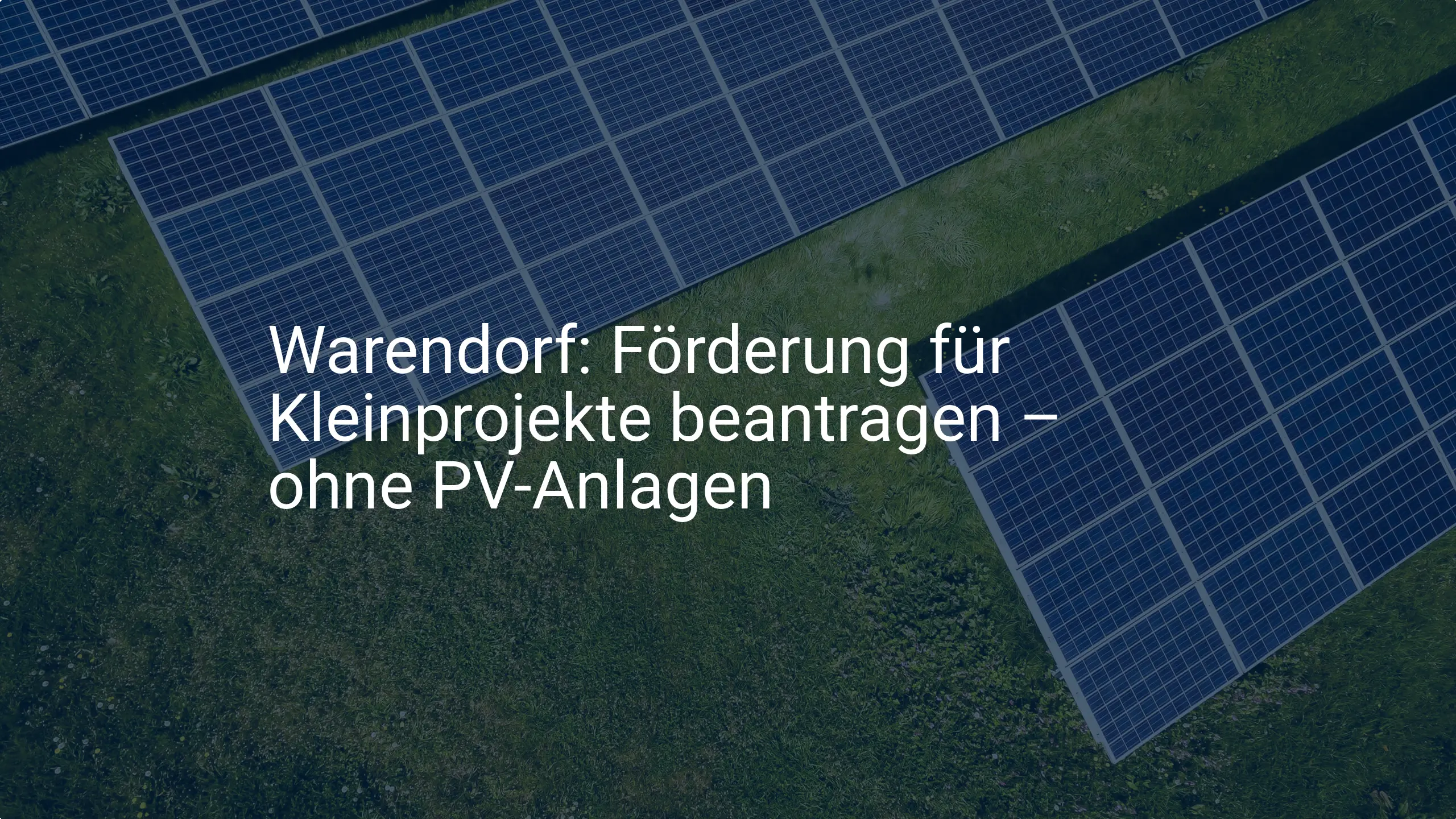 Warendorf: Förderung für Kleinprojekte beantragen – ohne PV-Anlagen