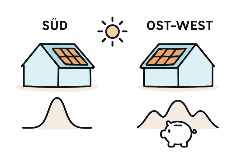 Amortisation von Ost-West-Dächern bei Photovoltaik