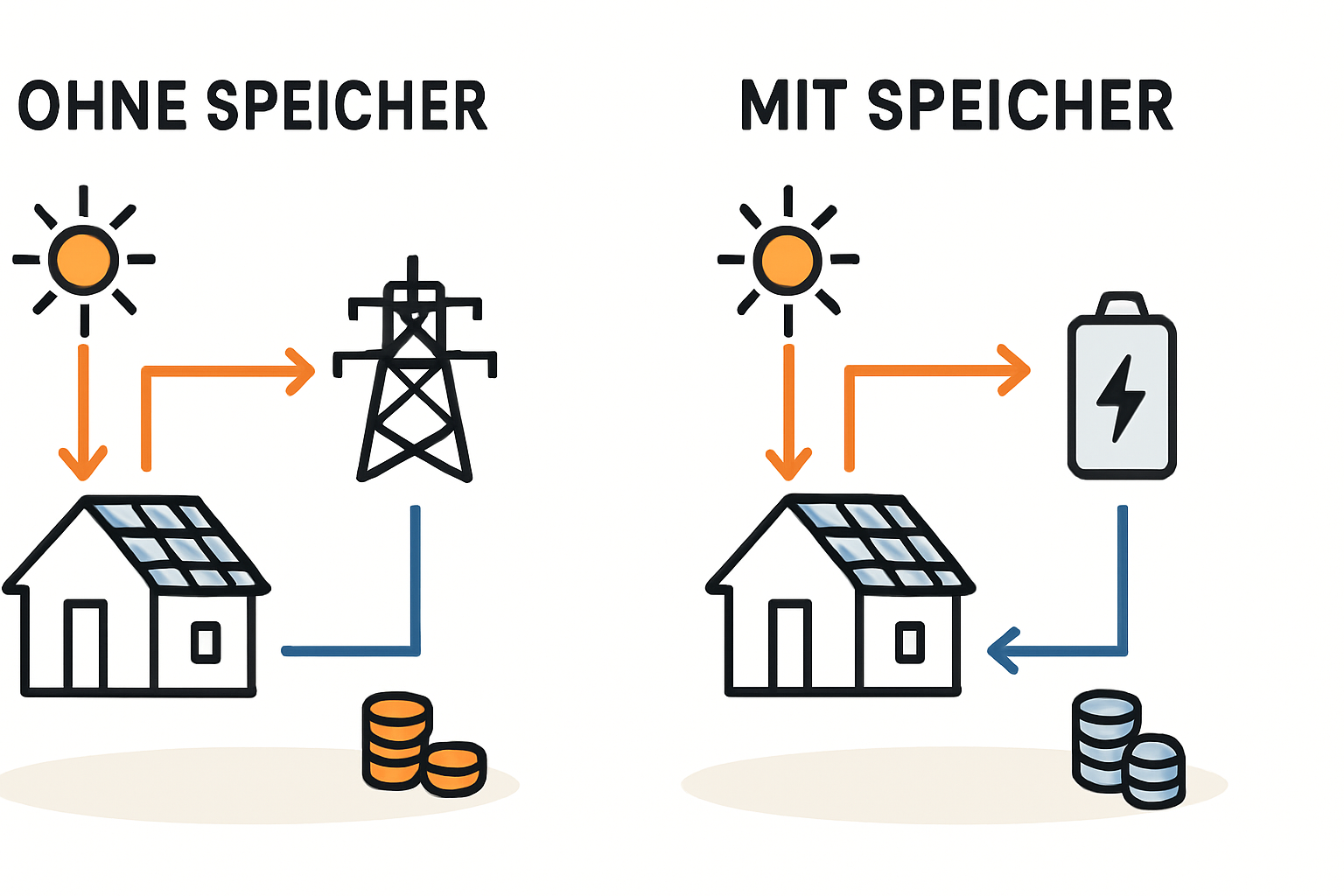 Amortisation von PV-Anlage mit Speicher verstehen