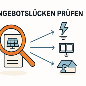 Angebotslücken bei Nebenarbeiten prüfen bei PV-Anlagen