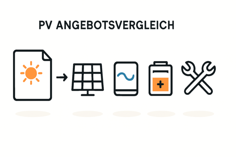 Angebotsvergleich für PV Anlagen mit Checkliste