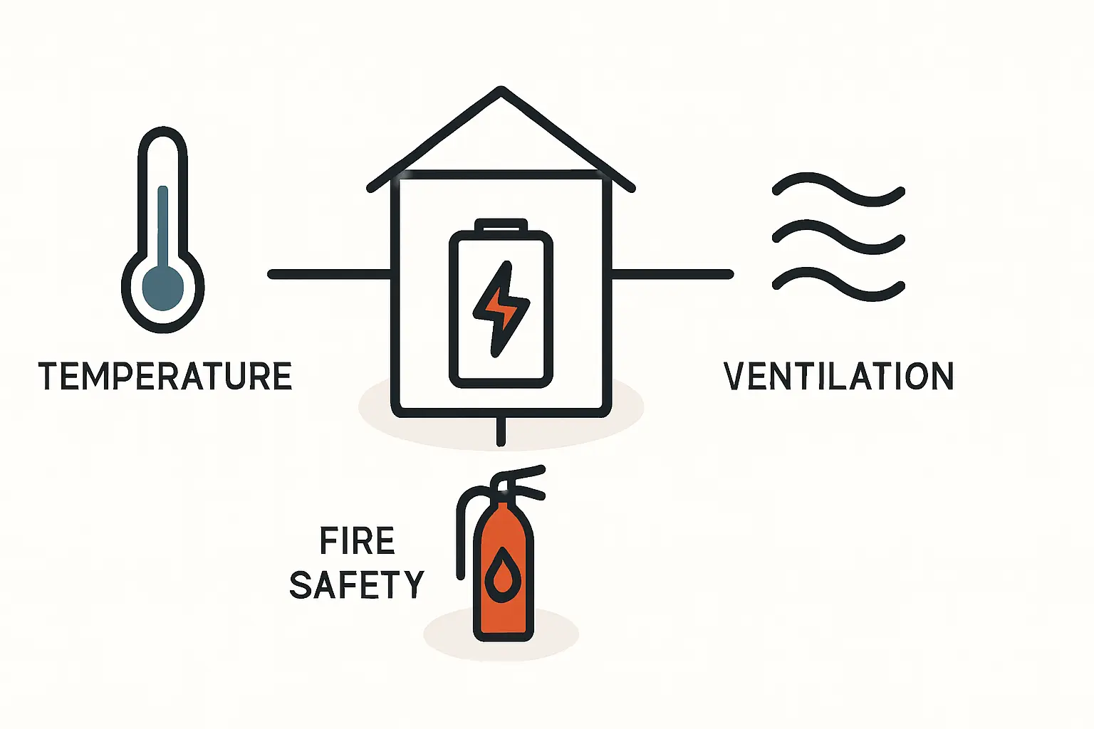 Aufstellort Stromspeicher Anforderungen Temperatur Belüftung Brandschutz