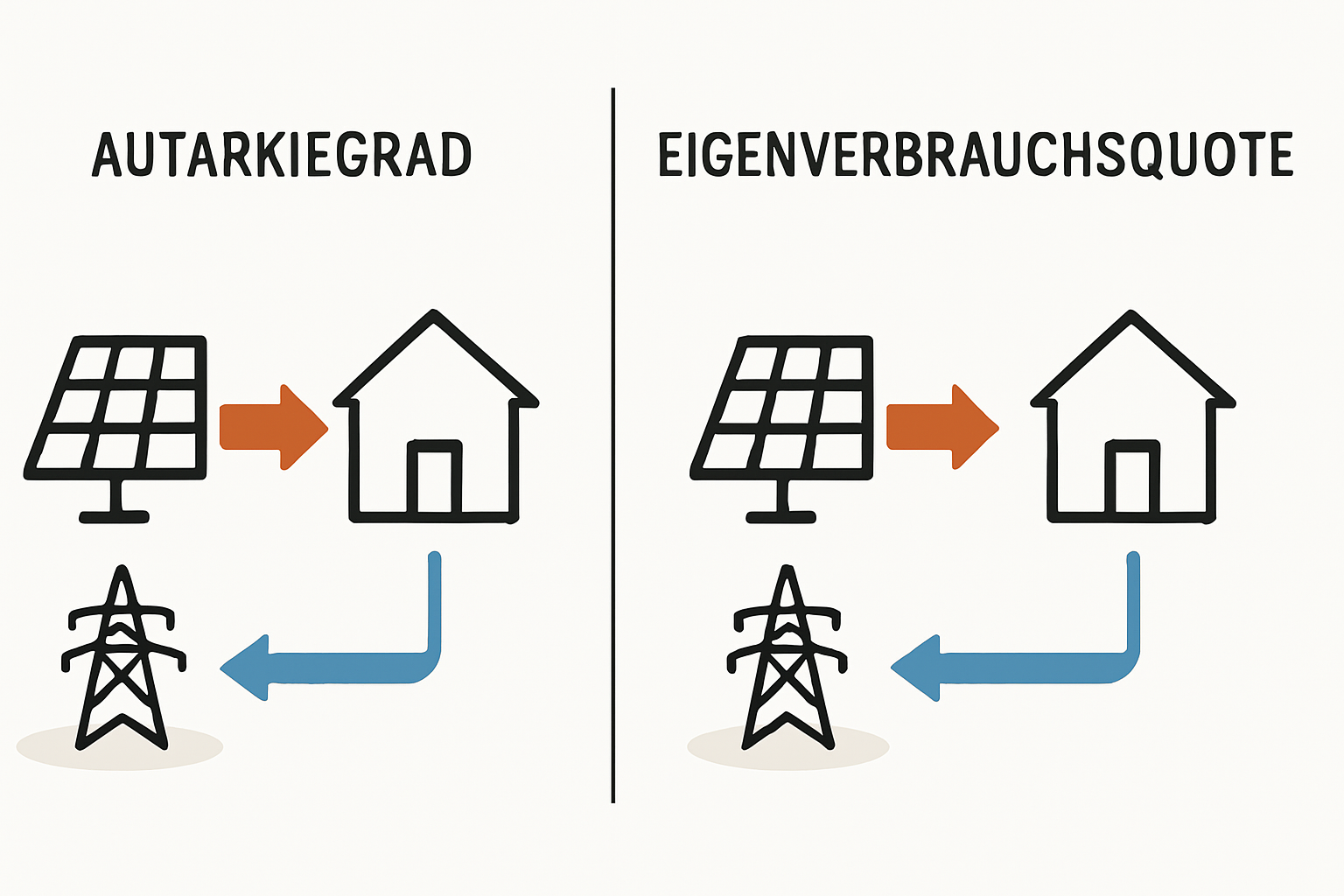 Autarkiegrad und Eigenverbrauchsquote bei PV-Anlagen verstehen