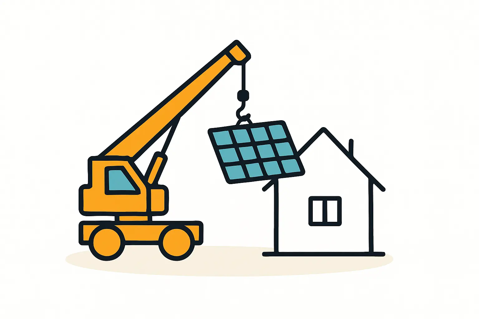 Autokran für PV-Montage wann sinnvoll