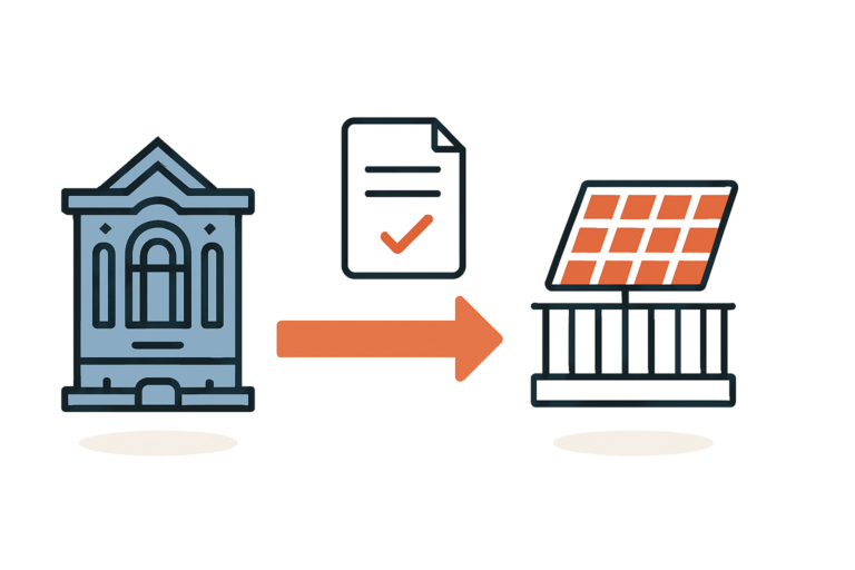 Balkonkraftwerk an historischen Fassaden genehmigen