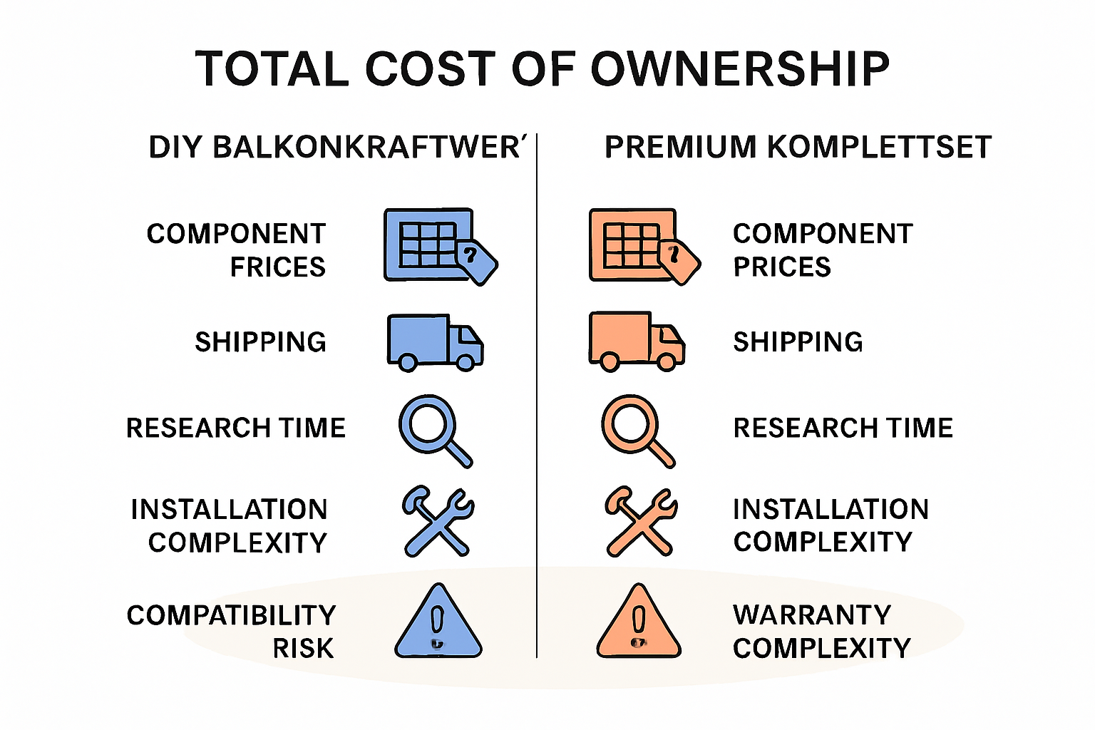 Komplettset vs. Einzelteile