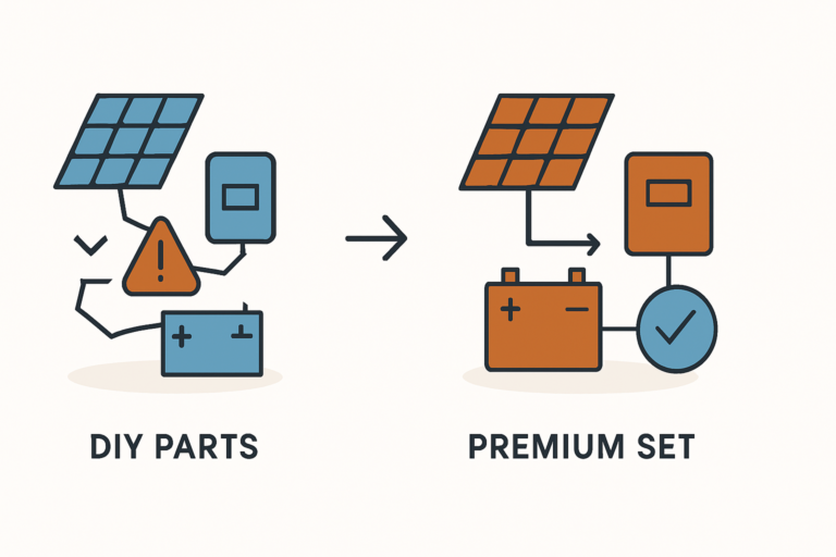 Komplettset vs Einzelteile Balkonkraftwerk