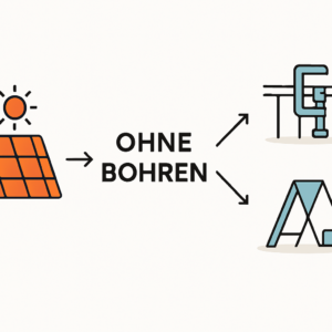 Montage von Balkonkraftwerken ohne Bohren sicher für Mieter