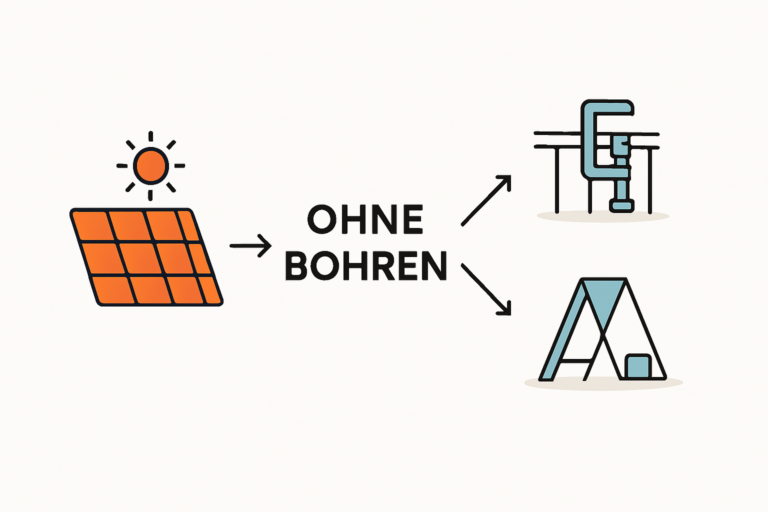Montage von Balkonkraftwerken ohne Bohren sicher für Mieter