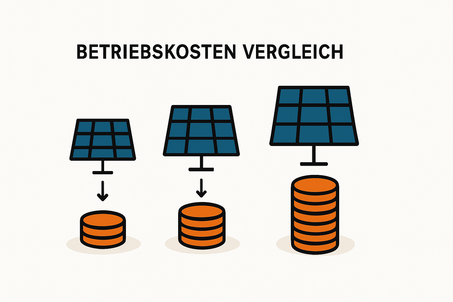 Laufende Kosten von 5 bis 15 kWp Photovoltaikanlagen