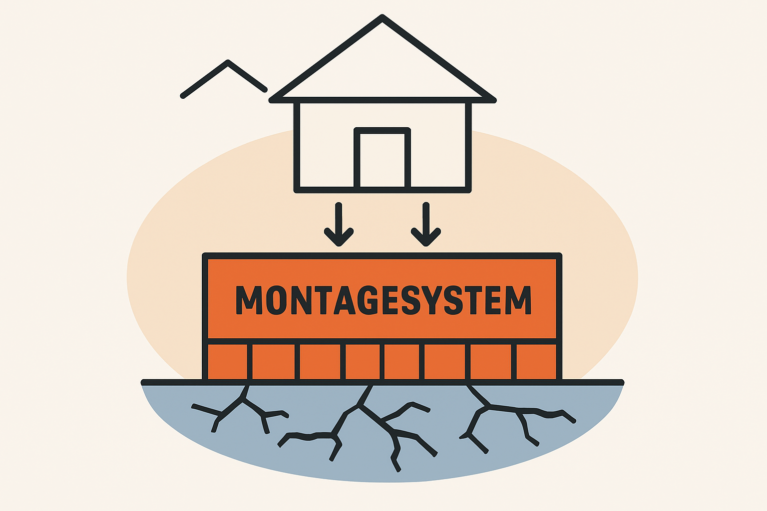 Montagesystem auf Flachdach