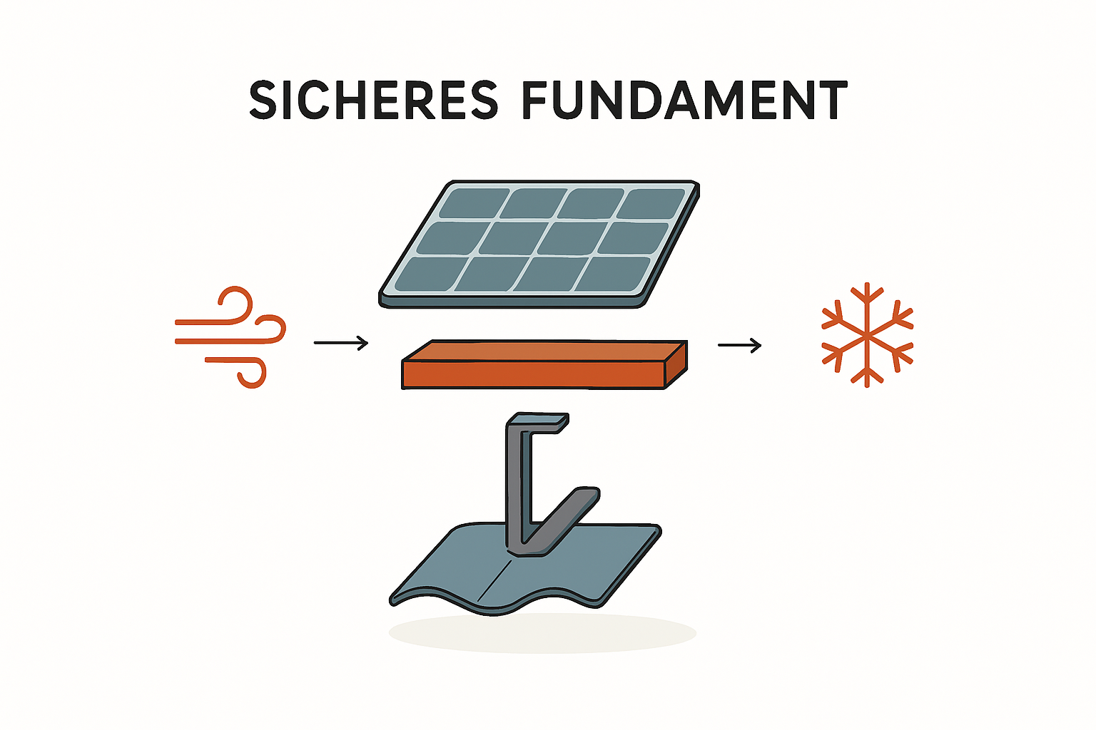 Bewertung des Montagesystems für langfristige Dachsicherheit
