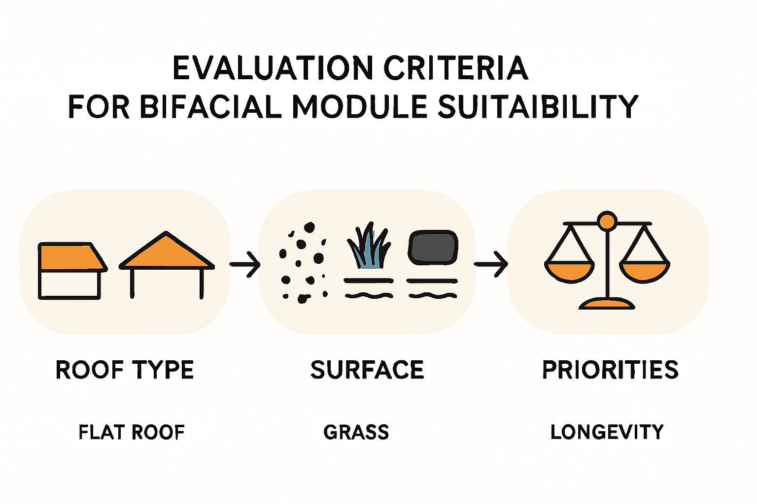 Sehr gut geeignet: Flachdach und geringe Neigung (unter 10°)