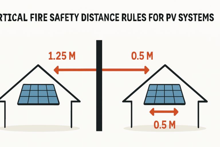 Brandschutz und Abstandsregeln bei PV-Anlagen auf Reihenhäusern