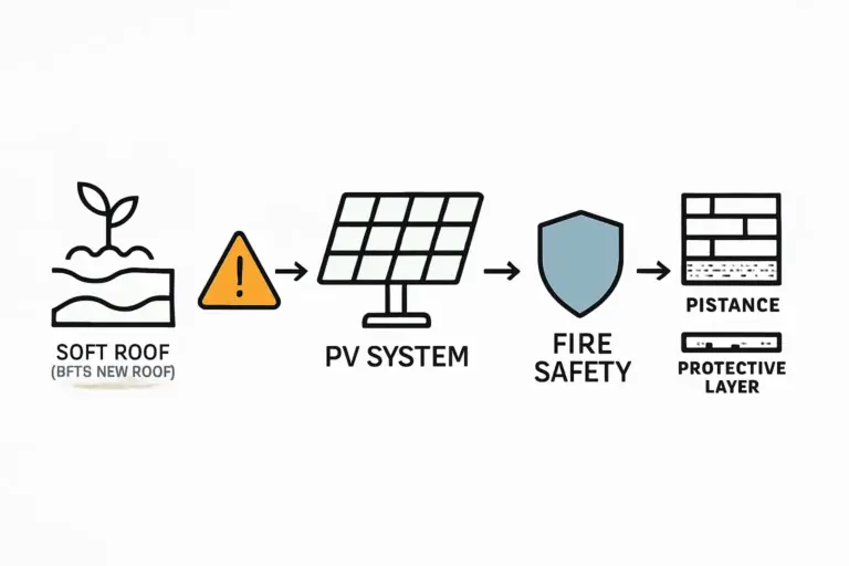 Brandschutz für PV-Anlagen auf Weich- und Gründächern