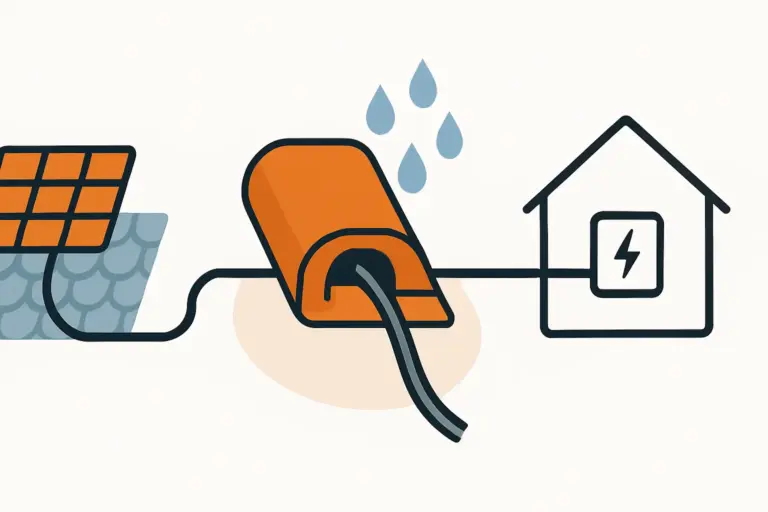 Dachdurchführung für Solarkabel sicher und wasserdicht