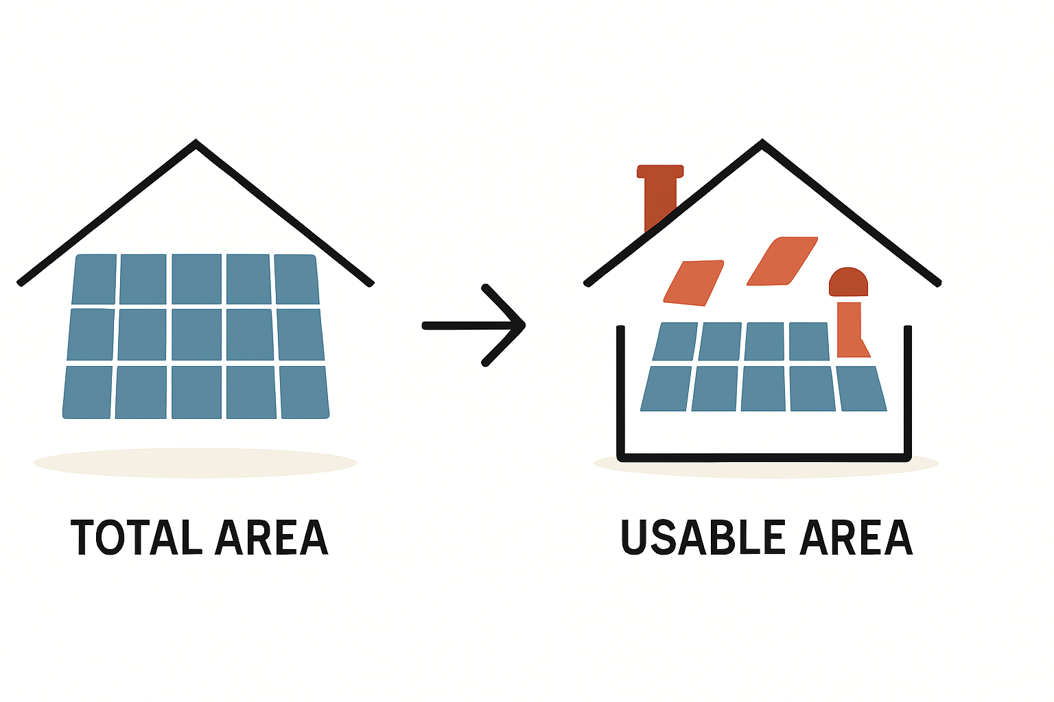 Wie viel Dachfläche braucht eine 10 kWp PV-Anlage