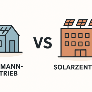 Ein-Mann-Betrieb oder Solarzentrum für Photovoltaik auswählen