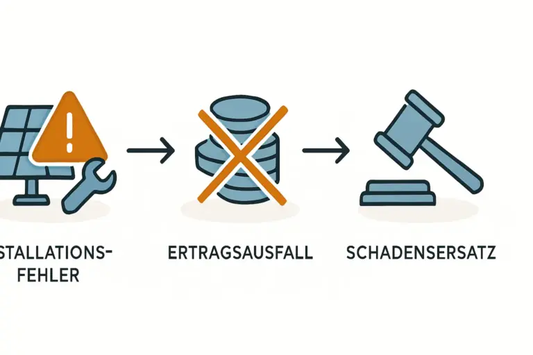Ertragsausfall und Schadensersatz durch Installateur bei Ausfall